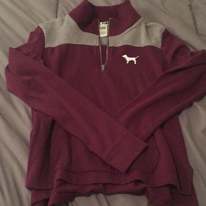 PINK half-zip sweatshirt